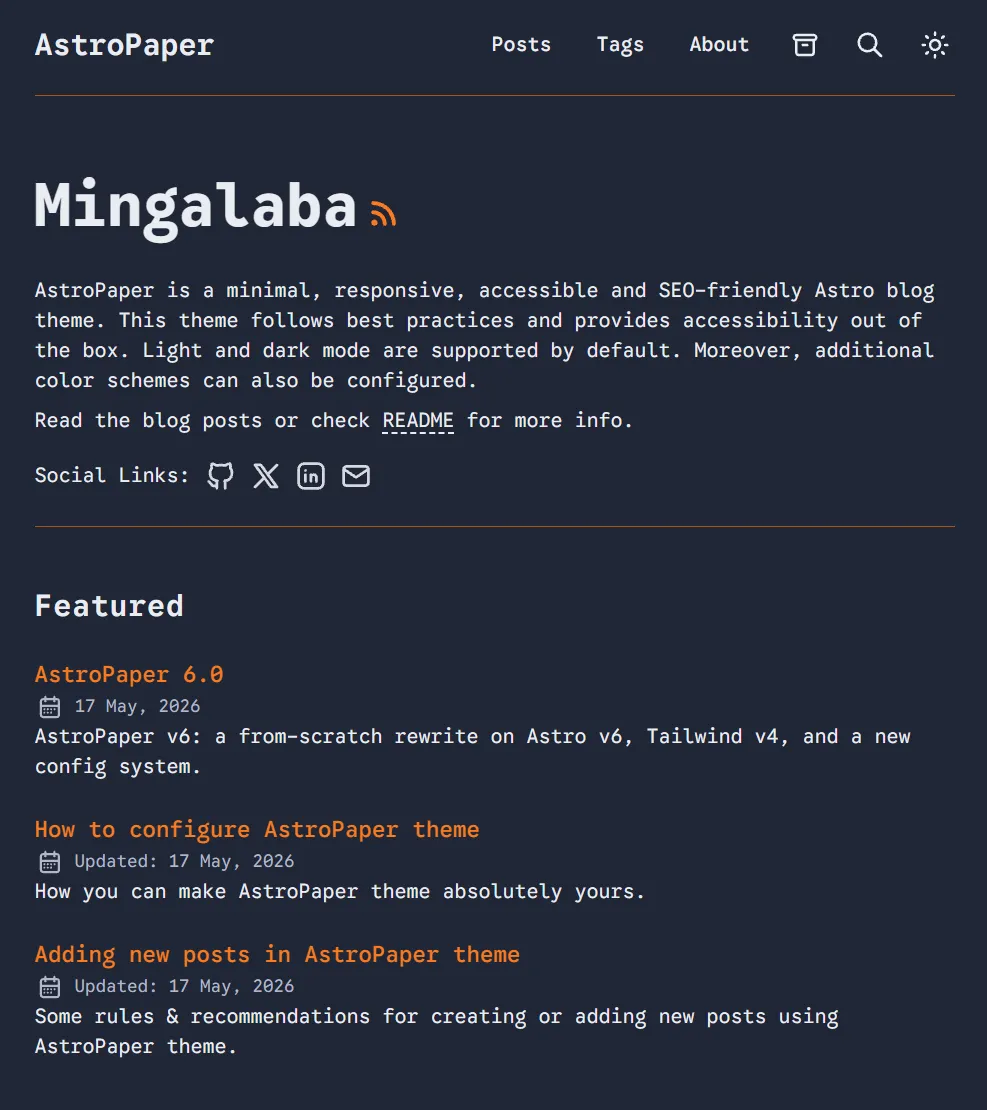 Блог на localhost